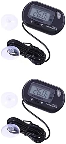 UEETEK 2 Stück Aquarium Thermometer, Digital LCD Thermometer mit