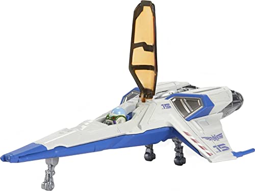 Disney Pixar Buzz l’Éclair Vaisseau Spatial XL-15 Série Hypervitesse (15,2 cm) et Figurine Buzz l’Éclair (3,2 cm), à Collectionner, Jouet Enfant, Dès 4 ans, HHJ95