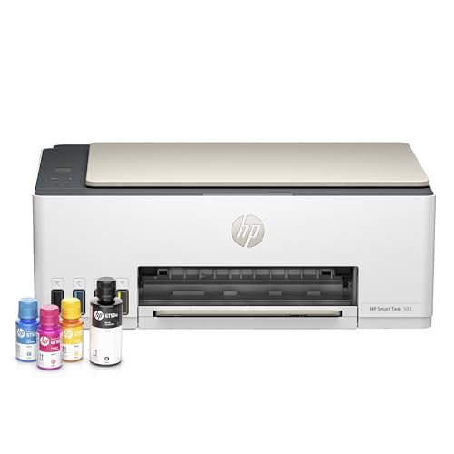 Impressora Multifuncional HP Smart Tank 583 Tanque de Tinta Colorida Wi-Fi com autorreparo, USB - Impressora, Copiadora e Scanner Cor: Branco (4A8D8A)