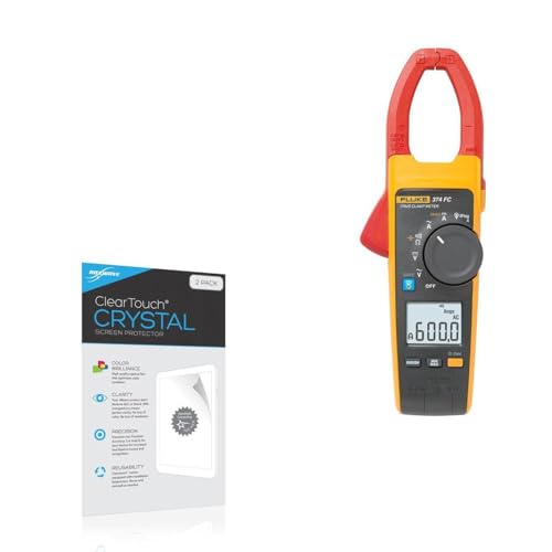 BoxWave Screen Protector Compatible With Fluke 374 FC - ClearTouch Crystal (2-Pack), HD Film Skin - Shields From Scratches
