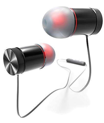 NeoSimply Wireless Headphones - Black -Perfect for Smart Phones, Tablets, Laptops - Bluetooth 4.1 Magnetic Earbuds - Best for Office, Home, Safe Car Driving, Enjoying Music, All Sports, Clear Talk