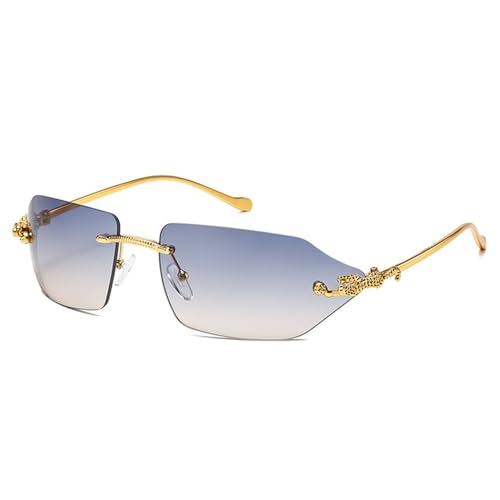Lunettes de soleil œil de chat avec branches léopard robustes