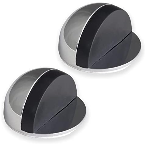 LouMaxx Türstopper Edelstahl Boden - Bodentürstopper selbstklebend in Chrom Optik Cover