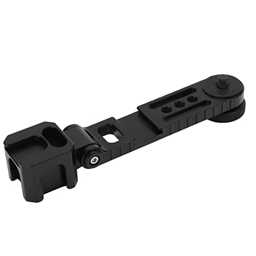 Image of Triple Cold Shoe Bracket, Phone Mount Exten Bar, 180 y Mount Plate with 1 /4 Inch S Holes, C lizer Accessory for DSLR Cs and Video Equipment