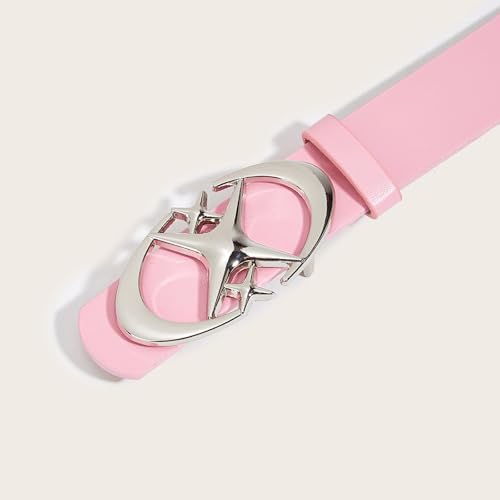 Vintage PU Belt For Women Star Buckle Belt Lady Narrow Waistband Aesthetic Waist Belt For Girl Jeans Shorts Dress Belt3