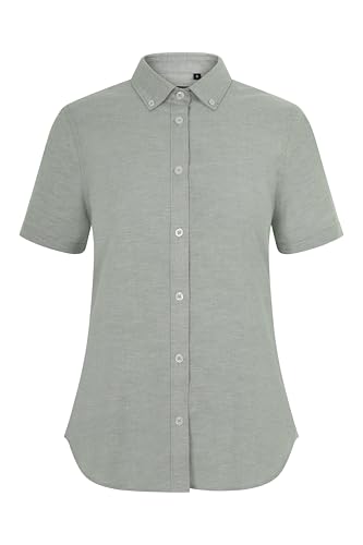 Velilla 405025S; Camisa Oxford Stretch Manga Corta Mujer; Color Verde Oliva Claro; Talla 2XL