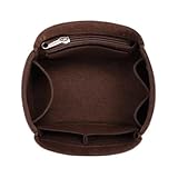 WUYXTO Organizador De Bolso Organizador de Almacenamiento de Tela de Fieltro, Bolsa de inserción, Forro Apto for Maquillaje, modelador, Bolso de Viaje, Cosmetis Organizador De Fieltro(Coffee Side)