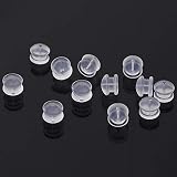 Silicone Earring Backs, Clear Earring Backings, 20PCS Soft Earring Stoppers, Safety Back Pads Backst