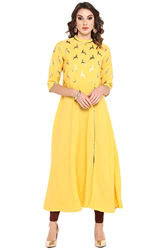 Image of Janasya Women's Cotton Floral Regular Kurta Set