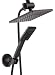 Bright Showers - Handheld Showerhead and Overhead Rain Shower Head Combo Set - Includes Wall Suction Bracket, 3-Way Diverter Mount and 5 ft. Shower Hose – Oil Rubbed Bronze (ORB) Finish