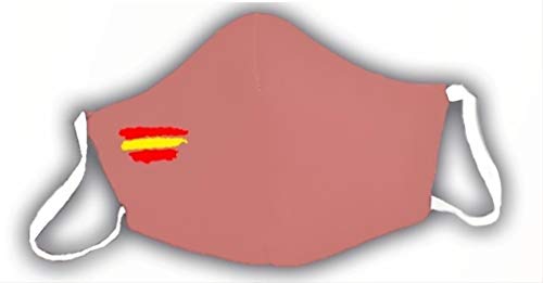 Macarilla rosa protectora homologada 3 capas bandera de España Cover