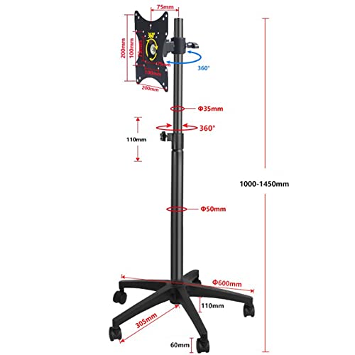 Soporte móvil para TV 22-43 pulgadas, inclinable portátil miniatura 2