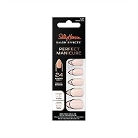 Salon Effects Perfect Manicure Almond Nails - AL241 Needing Space by Sally Hansen for Women - 52 Pc 24 Nails, 24 Adhesive Tabs, Nail File, Pre Pad, Cuticle Stick, 0.06oz Nail Glue