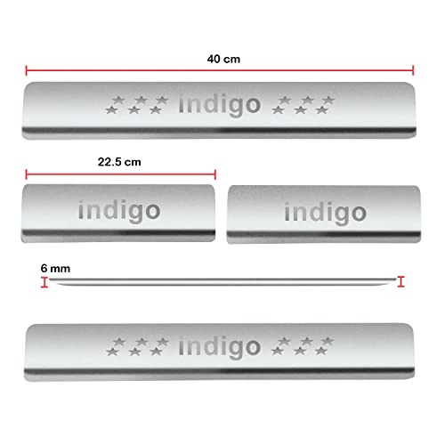 Image of Door Sill /Foot Step Stainless Steel Plate swith Tata Indigo (Set of 4 Pcs)
