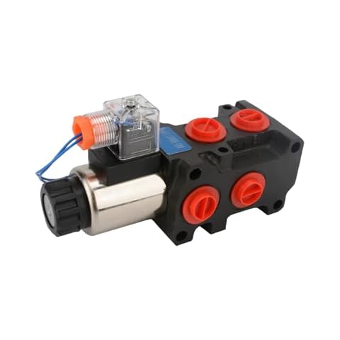 INPANOLS Hydraulic Solenoid Diverter Valve, 13GPM DC24V SAE Ports Hydraulic Solenoid Selector, MAX Pressure 200 Bar Cover
