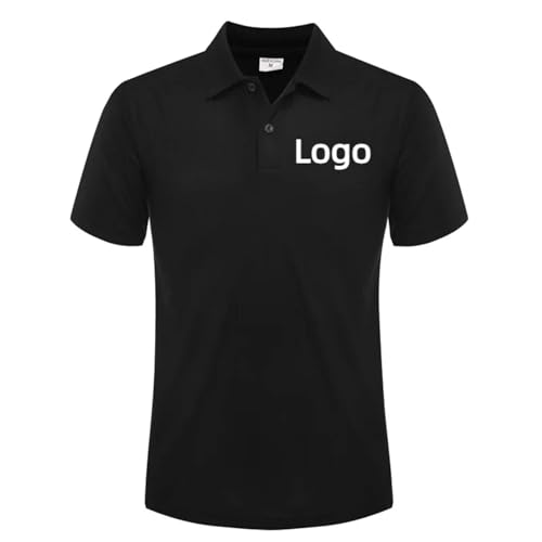 Personalisierte Sommer Causal Polo Shirt Custom Logo Gedruckt Text Bild T-Shirt Persönliches Design Atmungsaktiv Männer und Frauen Tops Color1,S