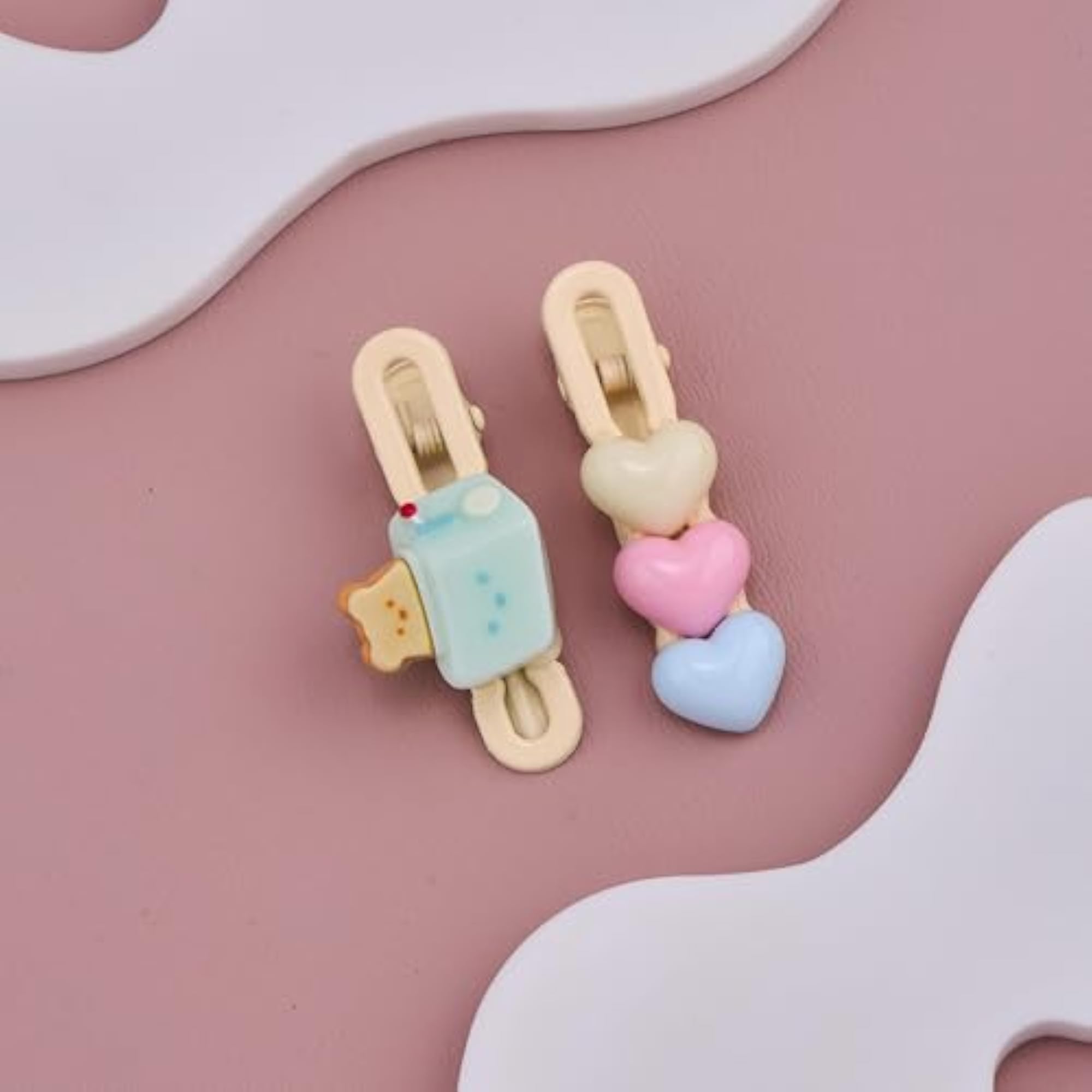 Cute Cartoon Popsicle Decorative Hair Clip Pair