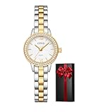 CIVO Orologio Donna Piccolo Acciaio: Orologi Oro Analogico con Quadrante a Cerchi Concentrici in Rilievo - Impermeabile Quarzo Diamanti Classico - Regalo Moda per Donna e Ragazze