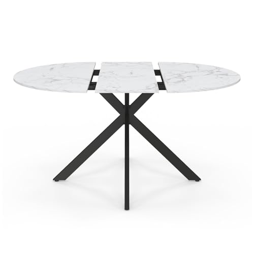 Table ronde extensible Alix 4-8 personnes pour des dîners chaleureux