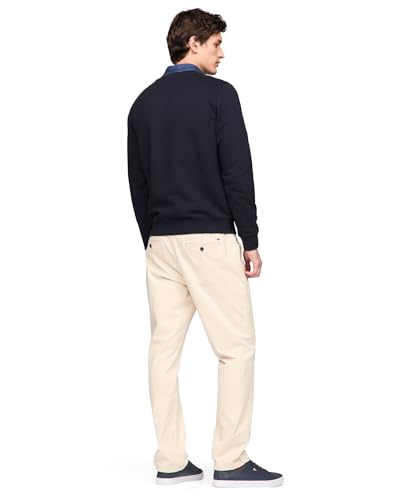 Tommy Hilfiger mens Medium Weight Crewneck Sweatshirt With Vertical Embroidered Flag Logo4