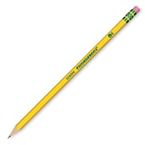 Ticonderoga Wood-Cased Pencils, Pre-Sharpened, 2 HB Soft, Yellow, 12 Count