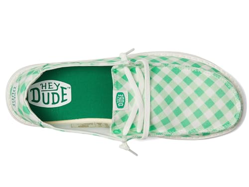 HEYDUDE Women's Wendy Shamrock Gingham Loafer2