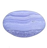 Blauer Chalcedon Scheibenstein | Handschmeichler Taschenstein | Hochwertiger Edelstein Lebensquelle Plus