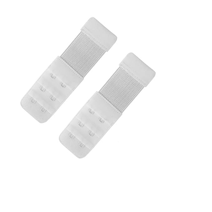 2 Pieces Elastic Bra Strap Bra Extender 2 Hooks Bra Extension for Women Lady Girls White Color-image-25