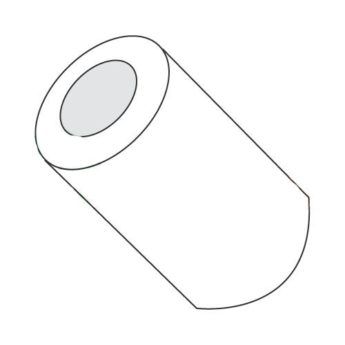 3/16" OD Round Spacers / #4 x 3/16" / Nylon/Outer Diameter: 3/16" / Hole Size: #4 / Length: 3/16" (Carton: 1,000 pcs)