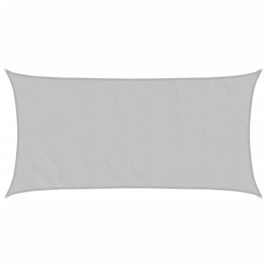 Toldo Gris Claro 6x3 M Poliéster Oxford | Impermeable con revestimiento de PU, 4 anillos en D antioxidantes, para jardín o piscina