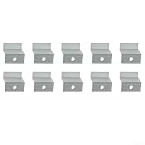 10 Stück Solarmodul-Endklemmen für 30 mm, 35 mm, 40 mm, 45 mm Rahmen, Aluminium-Legierung, PV-Montagehalterungen für Dachinstallation, Silber (45 mm)
