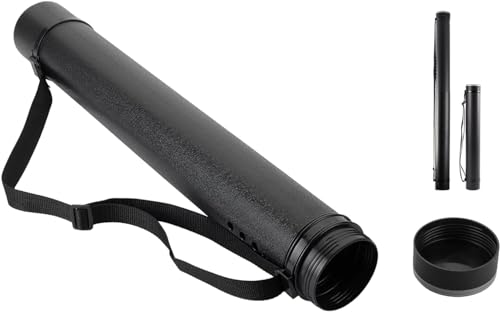 DEWEL A0 Teleskop Posterrolle Schwarz 0710-BK