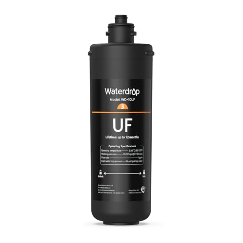 Image of Waterdrop WD-10UF Under Sink Water Filter, Replacement for Waterdrop WD-TSA-UF 3-Stage Ultra-Filtration Under Sink Water Filter System, 12 months, 1 Pack