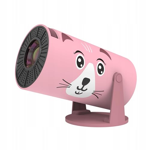 KIANO Kid Cat - Proyector infantil HD 720p | Android | WiFi | HDMI USB AV | Keystone automático y manual | altavoz de 3 W | proyector LED para habitación infantil – rosa