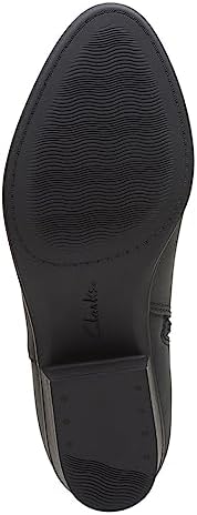 Clarks Women's Adreena Field Ankle Boot, Black Leather, 6.5 Wide | Image 7