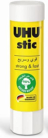 UHU stic, Glue Stick Without Solvent 5 x 40 g Blister, White