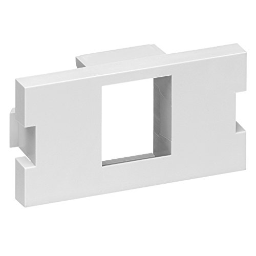 Leviton 41291-1MW 1-Port Multimedia Outlet System QuickPort Adapter Module (1 Unit High), White