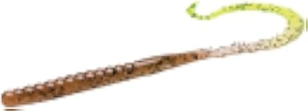 Zoom 009015 Mag II Ribbon Tail Worm, 9-Inch, 20-Pack, Pum-Packin Chartreuse