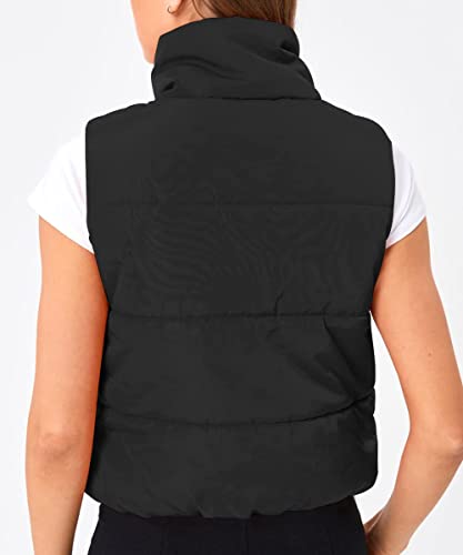 Trendy Queen Puffer Vest Women Sleeveless Winter Outerwear Warm Puffer Lightweight Fashion Stand-Up Collar Down Vest #TOP3