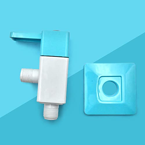 Image of BATH GURU Heavy Duty PVC Body Angle Valve Stop Cock for Bathroom Taps Wash Basin Geyser Connection with Wall Flange and 6 Months Warranty White Pack of 1