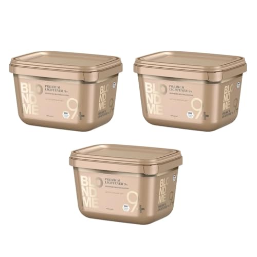 Schwarzkopf Professional - Blond Me Ppl9+ Polvo Comp. Descolorante Premium 450 g Lightener 9+ – Lote de 3