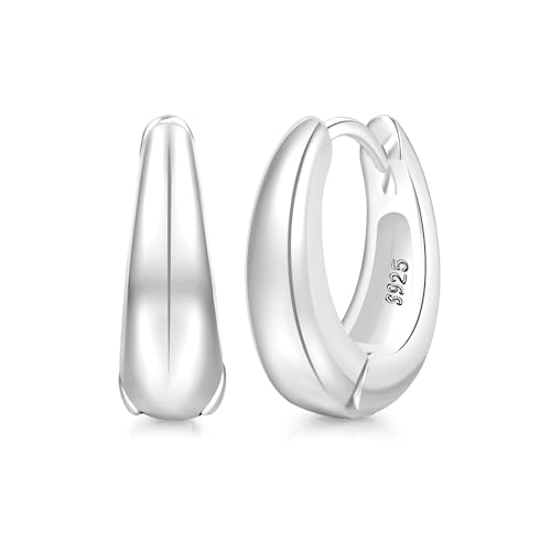 Senteria 925 Sterlingsilber Creolen Ohrringe für Damen - Hypoallergen,...