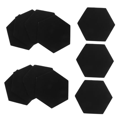 Parliky 12個 音響パネル 断熱綿の蛇口 ケーブル アクセサリ ケーブル 防霜カバー蛇口 吸音マットバリア 騒音低減バリア 六角板バリア 断熱水栓 変換ケーブル ポリエステル Black