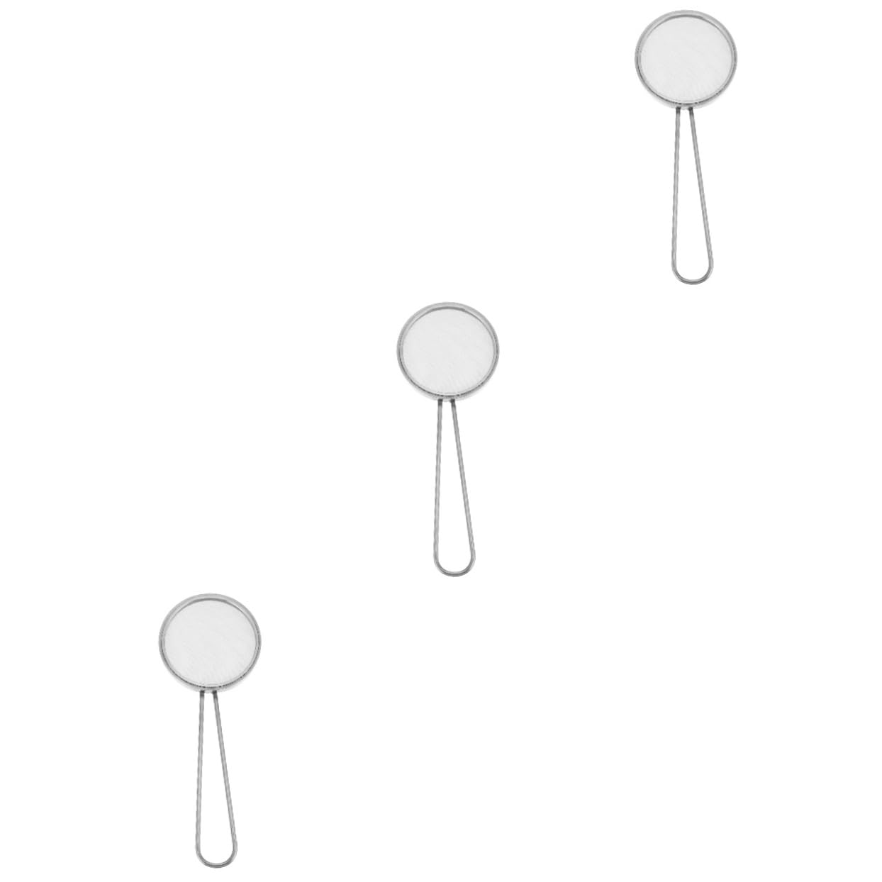 MUCKLILY 3pcs 100 Cell Sieve Fine Mesh Strainers Cell Filter with Handle Stainless Colander Laboratory Accessories Experiment Tool Mini Highlighters Mesh Filter Silver Stainless Steel