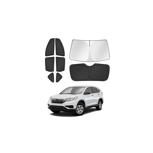 Image of Canvcle Window Shades for Honda CRV 2012-2016 CR-V Accessories Windshield Sun Shade Side Rear Window Cover Sunshade Sun Visor Shield Privacy Protection for Camping Keep Vehicle Cool Black 8PCS