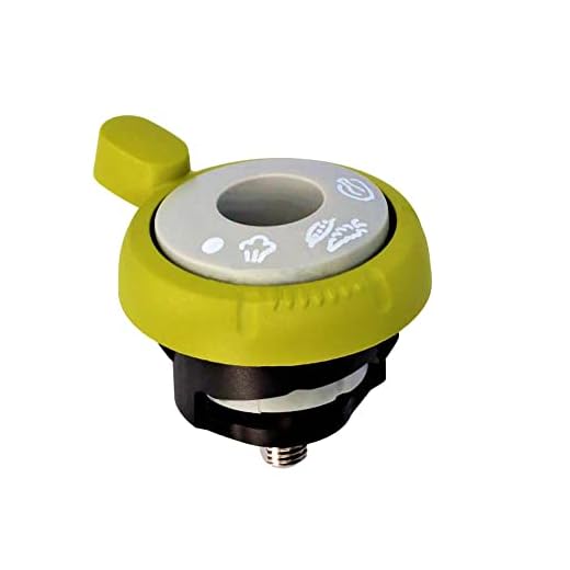 Anakel Home Repuesto Válvula Reguladora de Presión SS-981368 Compatible con Olla Express Tefal Secure 5 Neo, con Cazoleta y Chimenea incluídos, Verde Lima y Gris