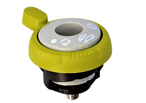 Anakel Home Repuesto Válvula Reguladora de Presión SS-981368 Compatible con Olla Express Tefal Secure 5 Neo, con Cazoleta y Chimenea incluídos, Verde Lima y Gris