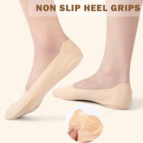 Sofier No Show Socks Womens, Non Slip Low Cut 6 Pairs Thin Silky Dress Footies Liner Invisible Socks Flats Loafers Sneakers3