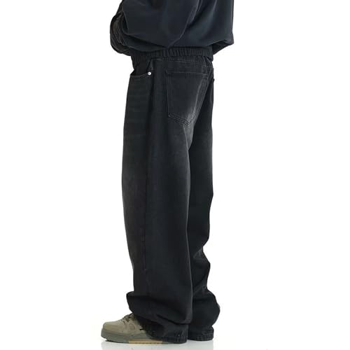 Men's Classic Fit Bootcut Jeans Denim Pants Casual Loose Fit Long Trousers3