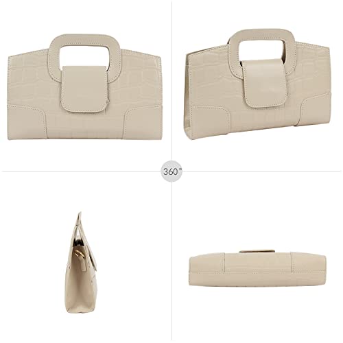 Image of ZLMBAGUS Women Vintage Flap Tote Top Handle Satchel Handbags PU Leather Clutch Purse Shoulder Bag
